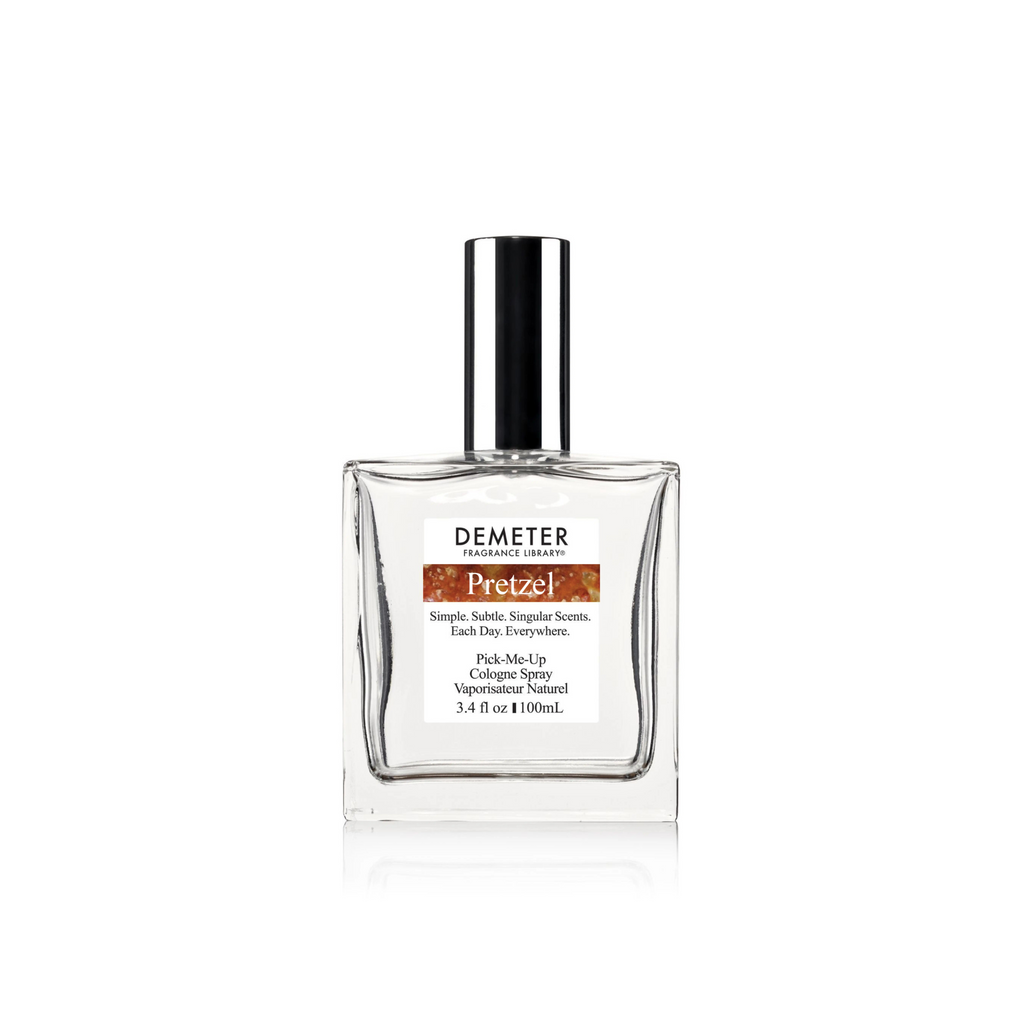 Demeter Pretzel perfume bottle on a white background